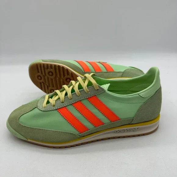 Adidas JI0197 Womens 8.5 SL 72 OG Sneakers Green Orange Retro Running Shoes - Picture 4 of 10